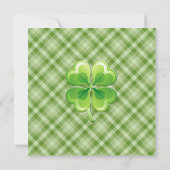 Invitation du jour de St Patrick de plaid et de (Dos)
