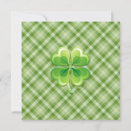 Invitation du jour de St Patrick de plaid et de (Dos)