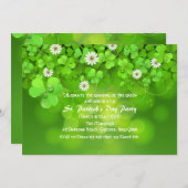 Invitation du jour de St Patrick de trèfle de (Devant / Derrière)
