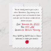 Invitation du jour du Souvenir (Dos)