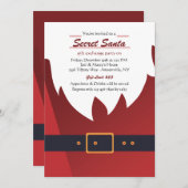 Invitation du Jour férié secret Père Noël (Devant / Derrière)