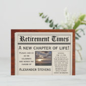 Invitation du journal de fête de retraite (Debout devant)