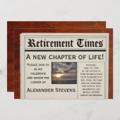 Invitation du journal de fête de retraite (Devant / Derrière)