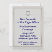 Invitation du juge à la retraite (Dos)