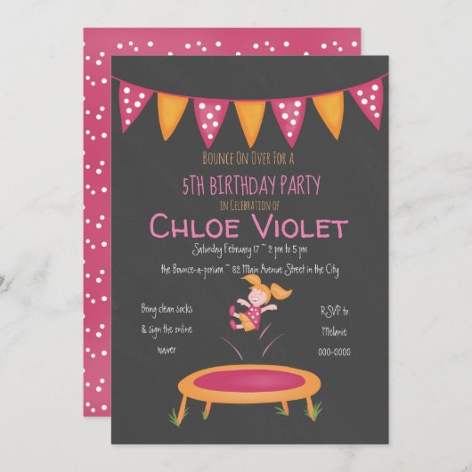 Invitation du Jumping Party (Devant / Derrière)