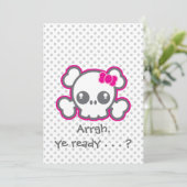 Invitation du Kawaii Pink Ribbon Skull Halloween P (Debout devant)