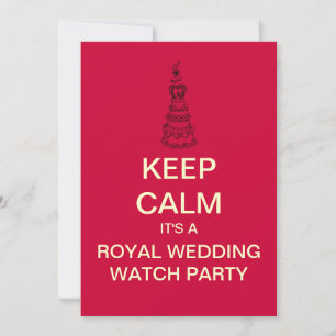 Invitation du KEEP CALM Royal Mariage Watch Party