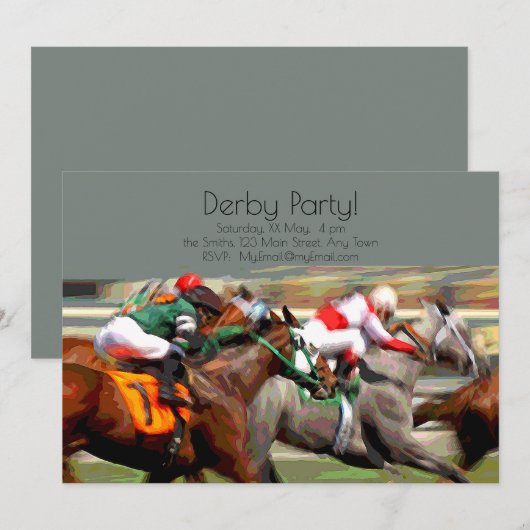 Invitation du Kentucky Derby (Devant / Derrière)