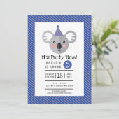 Invitation du Koala Anniversaire de enfant Party (Debout devant)