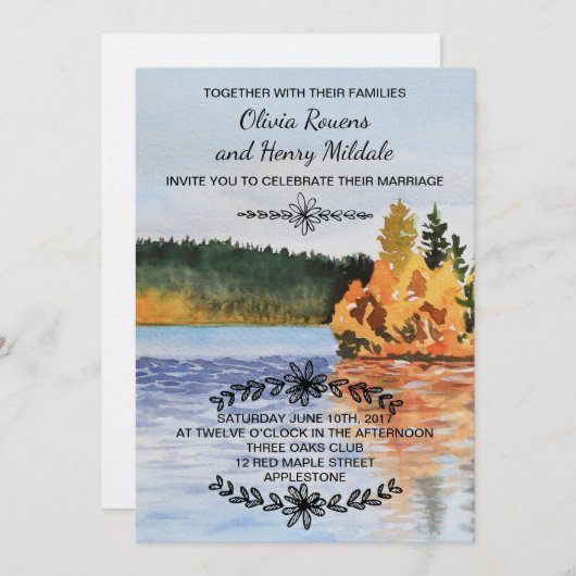 Invitation du lac d'automne (Devant / Derrière)