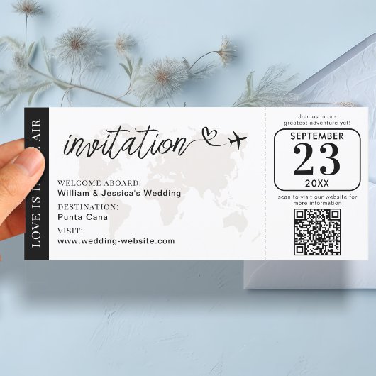 Invitation du laissez-passer mariage