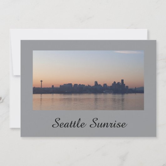Invitation du lever de soleil de Seattle (Devant)