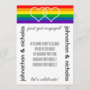 Invitation du LGBT Flag Gay Engagement Party