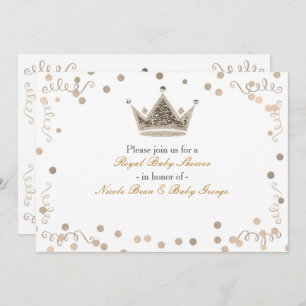 Invitation du Light Gold Royal Crown & Confetti Pa