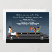 Invitation du Limo Bachelorette Party (Devant / Derrière)