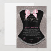 Invitation du Lingerie Party argent (Devant / Derrière)