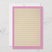 Invitation du livre rose de la partie de remise de (Dos)