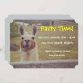 Invitation du Llama Party (Devant / Derrière)