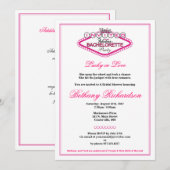 Invitation du Los Vegas Bachelorette Party (Devant / Derrière)