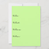 Invitation du Lotus Flowers Party (Dos)