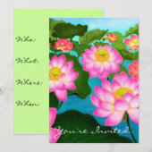 Invitation du Lotus Flowers Party (Devant / Derrière)