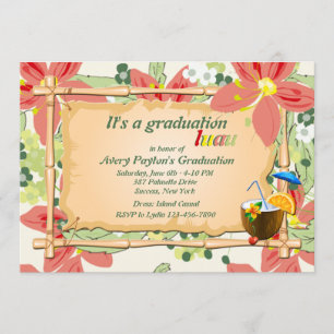 Invitation du Luau Graduation Party