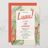 Invitation du Luau Graduation Party (Devant / Derrière)