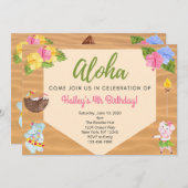 Invitation du Luau Party (Devant / Derrière)