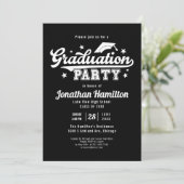 Invitation du Lycée Black Graduation Party (Debout devant)