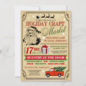 Invitation du marché de l'artisanat de vacances (Devant)