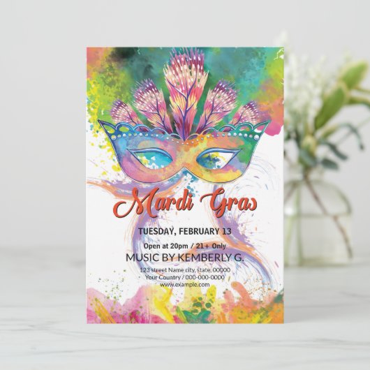 Invitation du Mardi Gras Party (Debout devant)