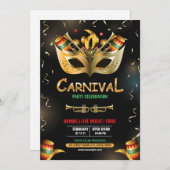 Invitation du Mardi Gras Party (Devant / Derrière)