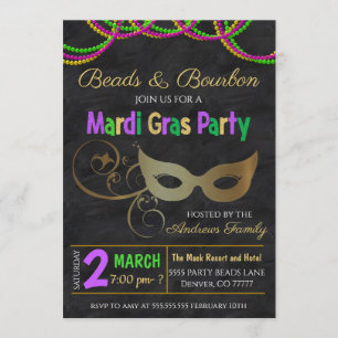 Invitation du Mardi Gras Party
