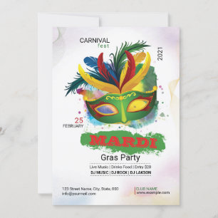Invitation du Mardi Gras Party