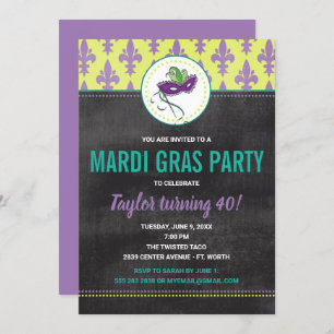 Invitation du Mardi Gras Party