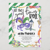 Invitation du Mardi Gras Party (Devant / Derrière)