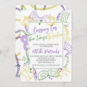 Invitation du Mardi Gras Party (Devant / Derrière)