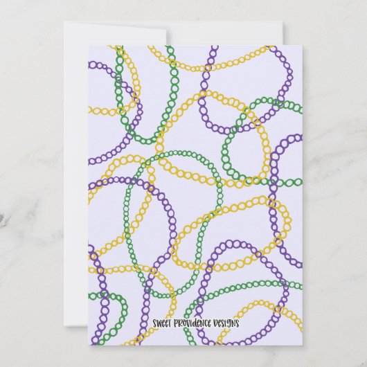 Invitation du Mardi Gras Party (Dos)