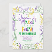 Invitation du Mardi Gras Party (Devant)