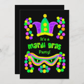 Invitation du Mardi Gras Party (Devant / Derrière)