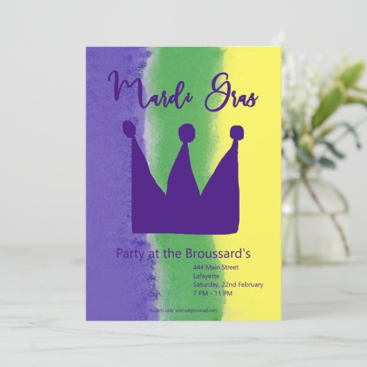 Invitation du Mardi Gras Party (Debout devant)