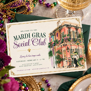 Invitation du Mardi Gras Social Club La Nouvelle-O