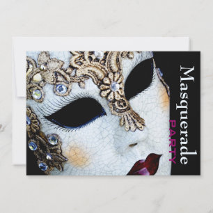 Invitation du Mardi Gras Venetian Mask Masquerade