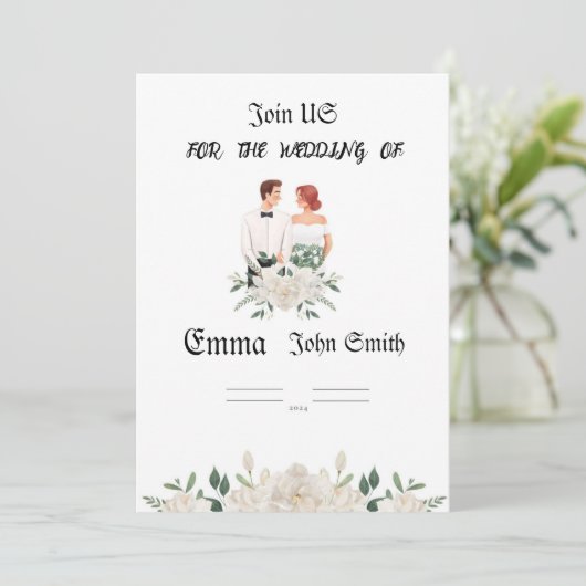 Invitation du mariage (Debout devant)