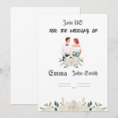 Invitation du mariage (Devant / Derrière)