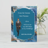 Invitation du mariage Best Man (Debout devant)