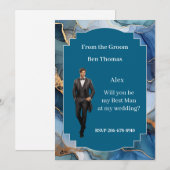 Invitation du mariage Best Man (Devant / Derrière)