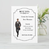 Invitation du mariage Best Man (Debout devant)