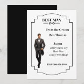 Invitation du mariage Best Man (Devant / Derrière)