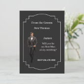 Invitation du mariage Best Man (Debout devant)